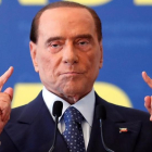 Berlusconi, en el mitin de su reaparición, en Fiuggi (centro de Italia). el pasado septiembre.