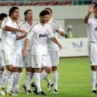 Los jugadores del Real Madrid celebran uno de los siete goles ante el Guangzhou Evergrande.