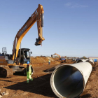 Imagen de archivo de las obras de modernización de regadíos en los Payuelos. MARCIANO