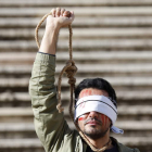 Imagen de un manifestante iraní. ANTONIO PEDRO SANTOS