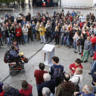 Una asamblea en Zaragoza con la presencia del eurodiputado Pablo Echenique.