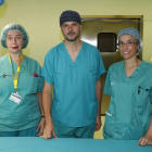 Parte del equipo: Esperanza Álvarez Vicente, Rubén Álvarez García y Leticia Barrio Rodríguez. MARCIANO PÉREZ