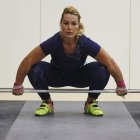 La leonesa Lidia Valentín, durante un entrenamiento. ALEJANDRO GARCÍA