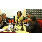 Javier García-Prieto, Ángel Solares, la moderadora Nuria González, Domingo Fuertes y Joaquín Otero d