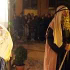 La escena protagonista de la recreación de la Navidad, escenificada ayer en el centro de Ponferrada.
