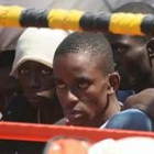 Grupo de inmigrantes llegados recientemente al puerto tinerfeño de Los Cristianos