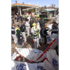 Forenses israelíes identifican cadáveres cerca del autobús