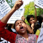 Manifestación en protesta por la violación y el asesinato de la niña india de ocho años, en abril del 2018.