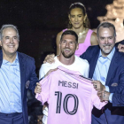 Messi, durante su presentación con el Inter Miami. C. H.