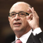 El ministro de Hacienda, Cristóbal Montoro, durante una de sus intervenciones.