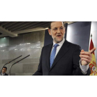 El presidente del Gobierno, Mariano Rajoy, durante la conferencia de prensa que ofreció antes de las vacaciones.