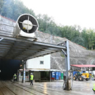 Aspecto de la boca norte del túnel de la variante de Pajares, en el concejo de Lena.