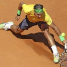 Nadal ejecuta un golpe en su partido frente a Gasquet.