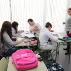 Imagen de un grupo de estudiantes de un centro de Formación Profesional de Ponferrada. LUIMA DE LA MATA