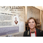 Ángela Sanz-Briz Quijano, en la inauguración de la exposición y poco antes de ofrecer su conferencia. jesús f. salvadores