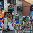 El ciclista Michael Van Staeyen celebra su victoria en la tercera etapa de la Vuelta.
