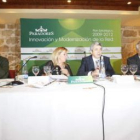 Jaime Quindós, Isabel Carrasco, Miguel Martínez y Tomás Álvarez, durante el Foro Quevedo ayer