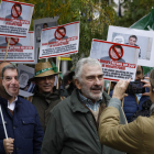 Un momento de la concentración ayer de Asaja en Madrid. CHEMA MOYA
