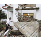 Un edificio destruido tras el terremoto.