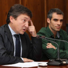 Samuel Folgueral y Sergio Gallardo, durante su comparecencia de ayer.