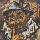 Detalle de la ilustración que sobre Sancho Panza realizó Vela Zanetti para Everest en 1967