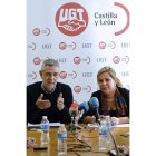 Agustín Prieto y Rosa Valdeón, ayer, en Valladolid.