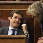 Pablo Casado, el pasado día 13, en el Congreso.