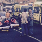 Las dos personas heridas fueron trasladadas al Hospital de León