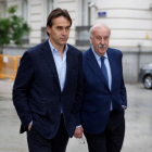 El seleccionador español de fútbol Julen Lopetegui y su predecesor Vicente del Bosque han declarado en la Audiencia nacional por en el caso en el que se investiga al inhabilitado expresidente de la Real Federación Española de Fútbol (RFEF) Ángel María Vil