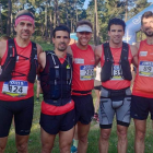 Los cuatro integrantes del Club Atletismo La Bañeza. DL