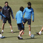 El entrenamiento del Real Madrid previo al partido se caracterizó por un ambiente distendido.