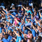 La afición del Real Oviedo ya acudió en masa el año pasado al estadio de la Cultural.