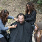 El actor, durante su caracterización como Goliath.