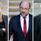 Olaf Scholz, Martin Schulz y Horst Seehofer.