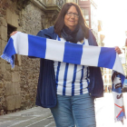 Carmen de la Puente espera que el partido sea una fiesta del fútbol y que la Deportiva gane en León. A.E.