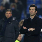 Santiago Solari, técnico del Madrid, en el último partido ante el Leganés.