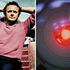 El actor Douglas Rain y la computadora Hal 9000.