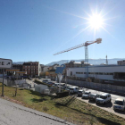 Vista de las obras del nuevo centro de salud de Bembibre, ayer por la mañana. ANA F. BARREDO