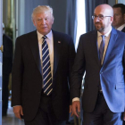 El presidente Trump y el primer ministro belga Michel. O. HOSLET