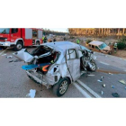 Accidente de tráfico mortal en la N-630, en La Robla. BOMBEROS DE LEÓN