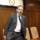Xavier Flores, número dos del Ministerio de Transportes, hoy en Ponferrada. L. DE LA MATA