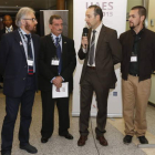 Ceferino Cimadevilla, vicepresidente nacional de la Unión de Asociaciones de Sumilleres; Pablo Martín, presidente nacional; Adolfo Benéitez, presidente de la Asociación de Sumilleres de León y Sergio Castillo, secretario nacional.