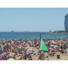 Bañistas en Barcelona