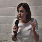 Laura Martínez, representante de la embajada española en Bélgica que intervino en el debate del Diplocat.