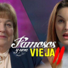 Carátula de presentación del programa de Flooxer 'Famosos y la vieja', con María Jesús y la escritora y actriz porno Amarna Miller.