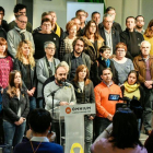 El vicepresidente de Òmnium Cultural, Marcel Mauri, en el acto del sábado.