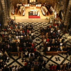 Celebración religiosa en la abadía de Montserrat.