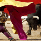 El torero sevillano Manuel Escribano durante la segunda corrida de los pasados Sanfermines.