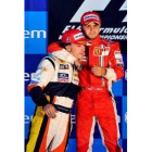 Alonso, junto a Massa, en el podio del Gran Premio de Brasil