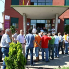 Las plantillas de Catisa y La Estrella, antes de la reunión.